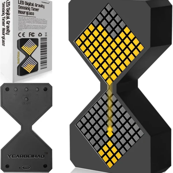 LED Digital Electronic Hourglass Gravity Sensing Timer 202503181