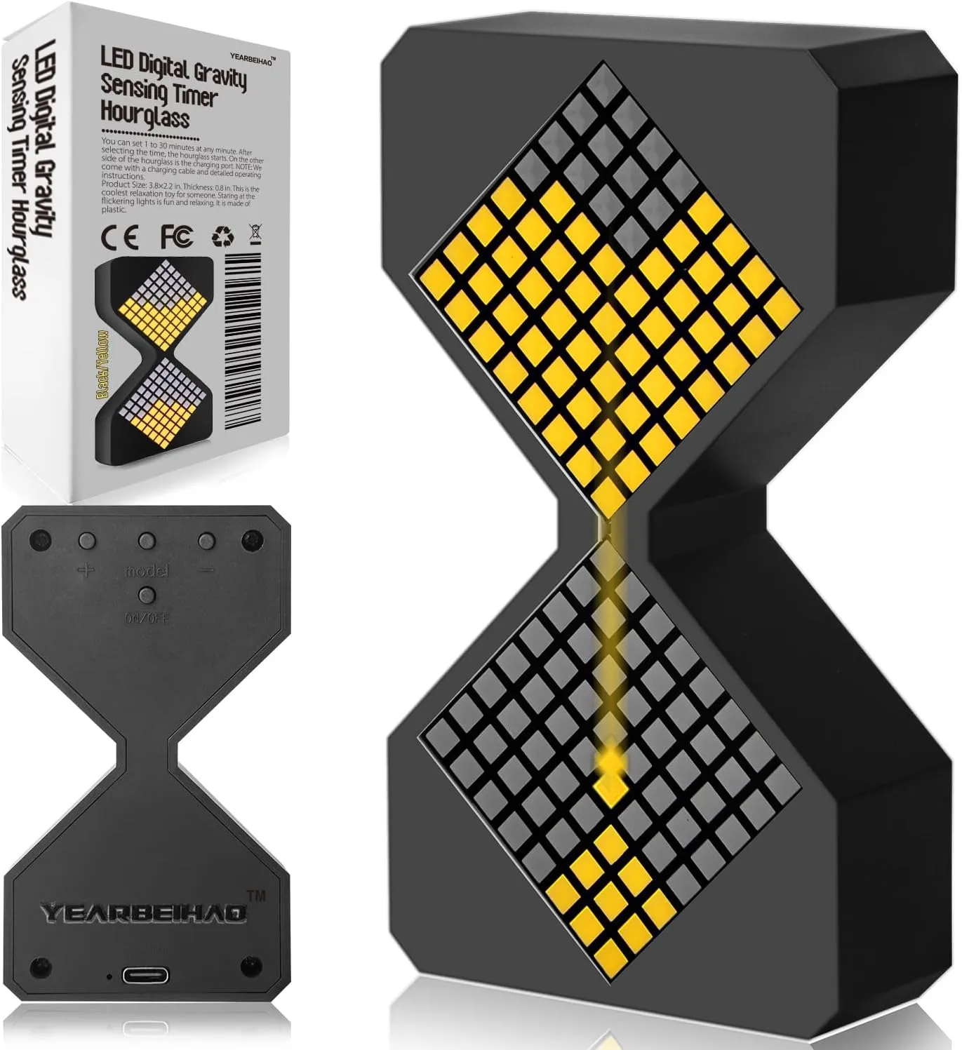 LED Digital Electronic Hourglass Gravity Sensing Timer 202503181