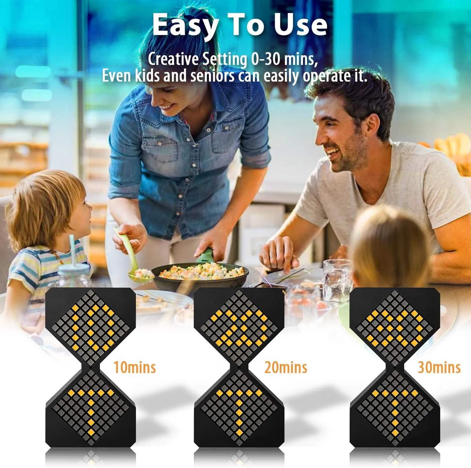 LED Digital Electronic Hourglass Gravity Sensing Timer