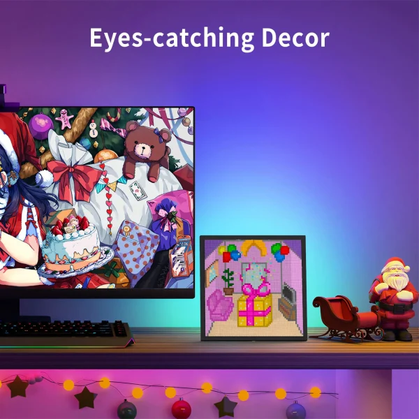 Pixel64 64x64 Pixel Art LED Display Social Media Counter