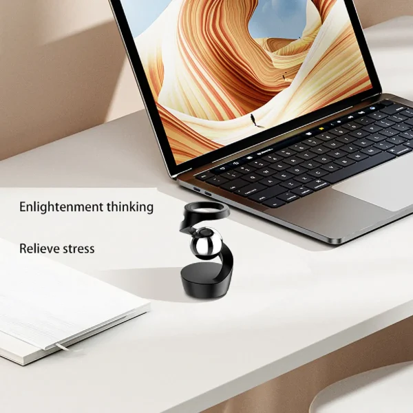 Gravity Defying Rotating Gyroscope Floating Ball for Desktop Decor